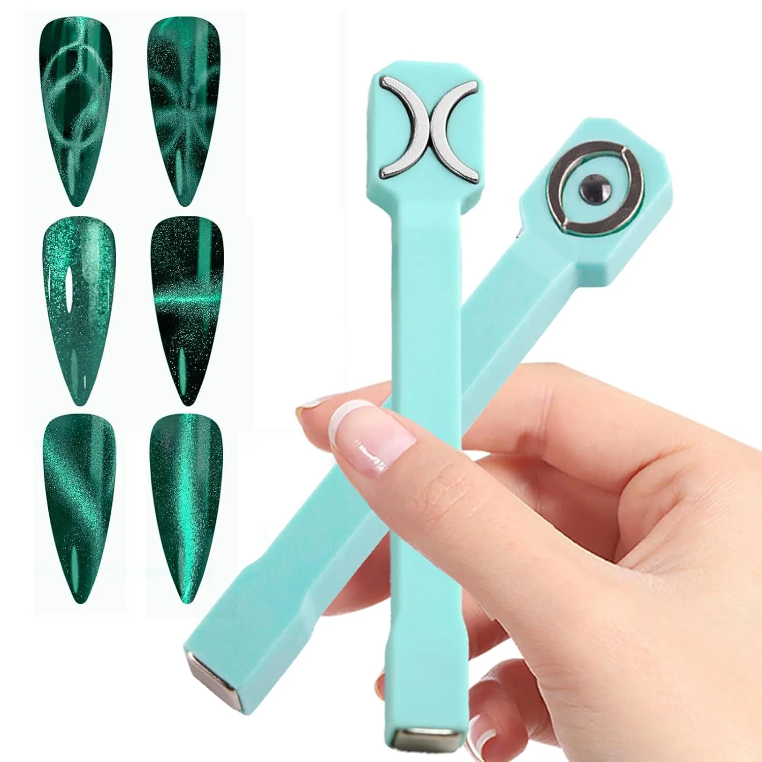 3 in 1 Nail Magnet Tool Cat Eye 3D Nails Art Cat Eye Gel Nail Polish Magnet Multi-Function - Image 2