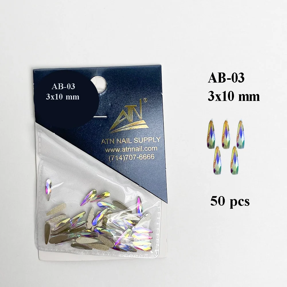 HIGH QUALITY 3D AB RAINBOW DIAMOND GEMSTONE - Flat Back - Image 18