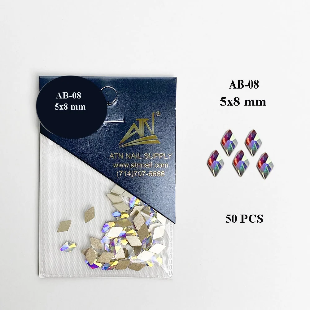 HIGH QUALITY 3D AB RAINBOW DIAMOND GEMSTONE - Flat Back - Image 23