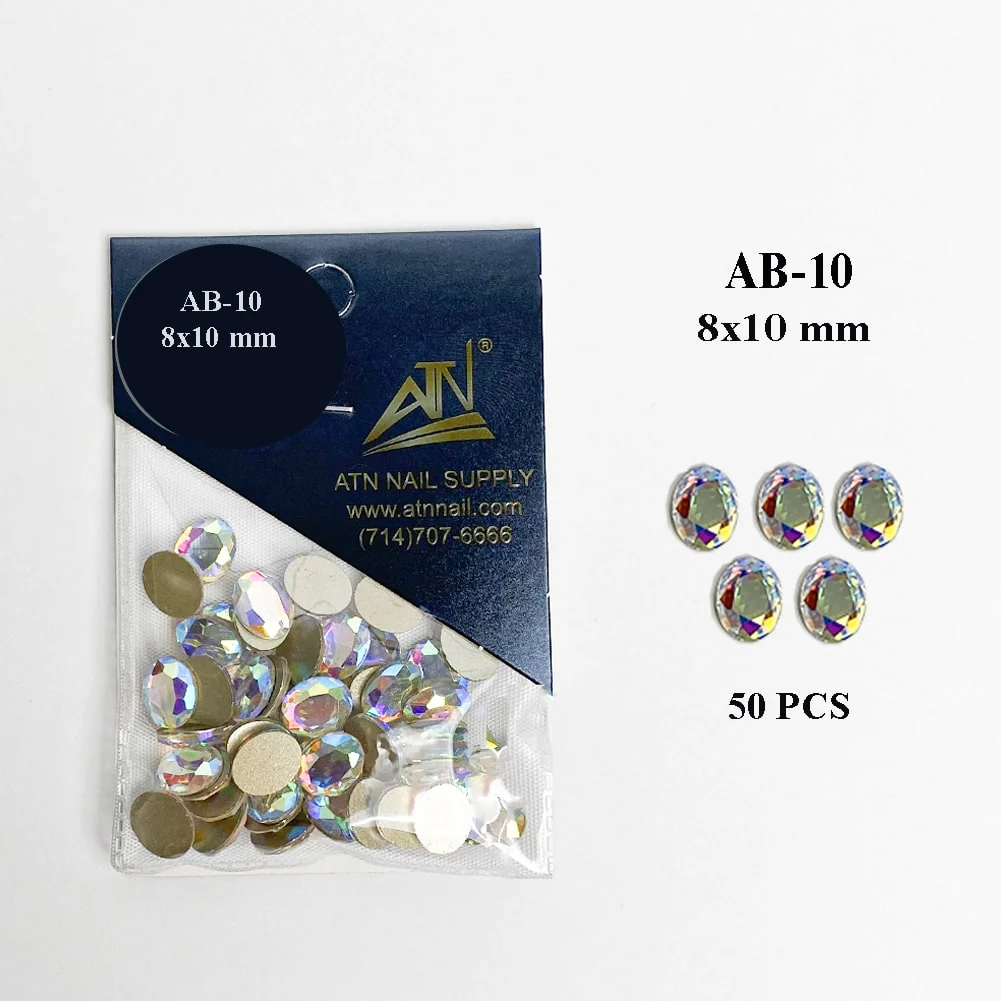 HIGH QUALITY 3D AB RAINBOW DIAMOND GEMSTONE - Flat Back - Image 25