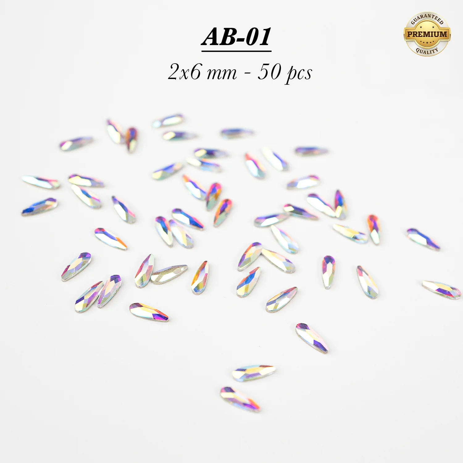 HIGH QUALITY 3D AB RAINBOW DIAMOND GEMSTONE - Flat Back - Image 27