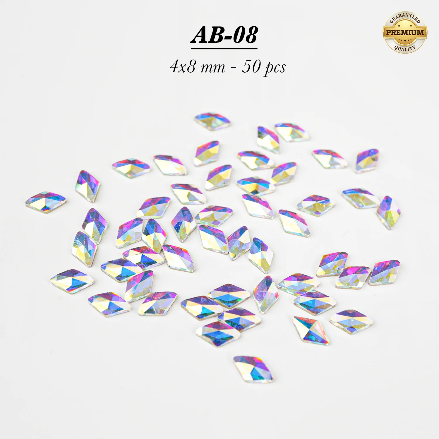 HIGH QUALITY 3D AB RAINBOW DIAMOND GEMSTONE - Flat Back - Image 34