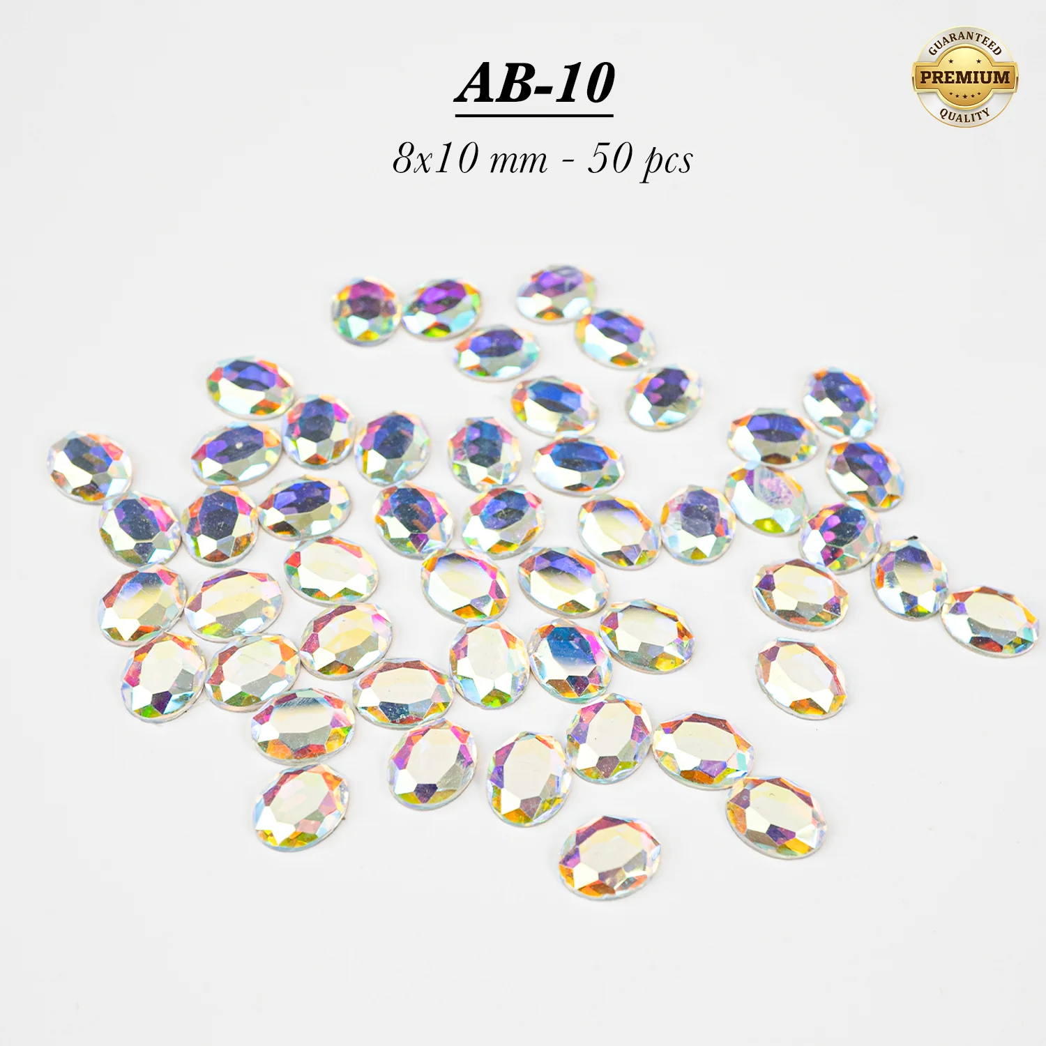 HIGH QUALITY 3D AB RAINBOW DIAMOND GEMSTONE - Flat Back - Image 36