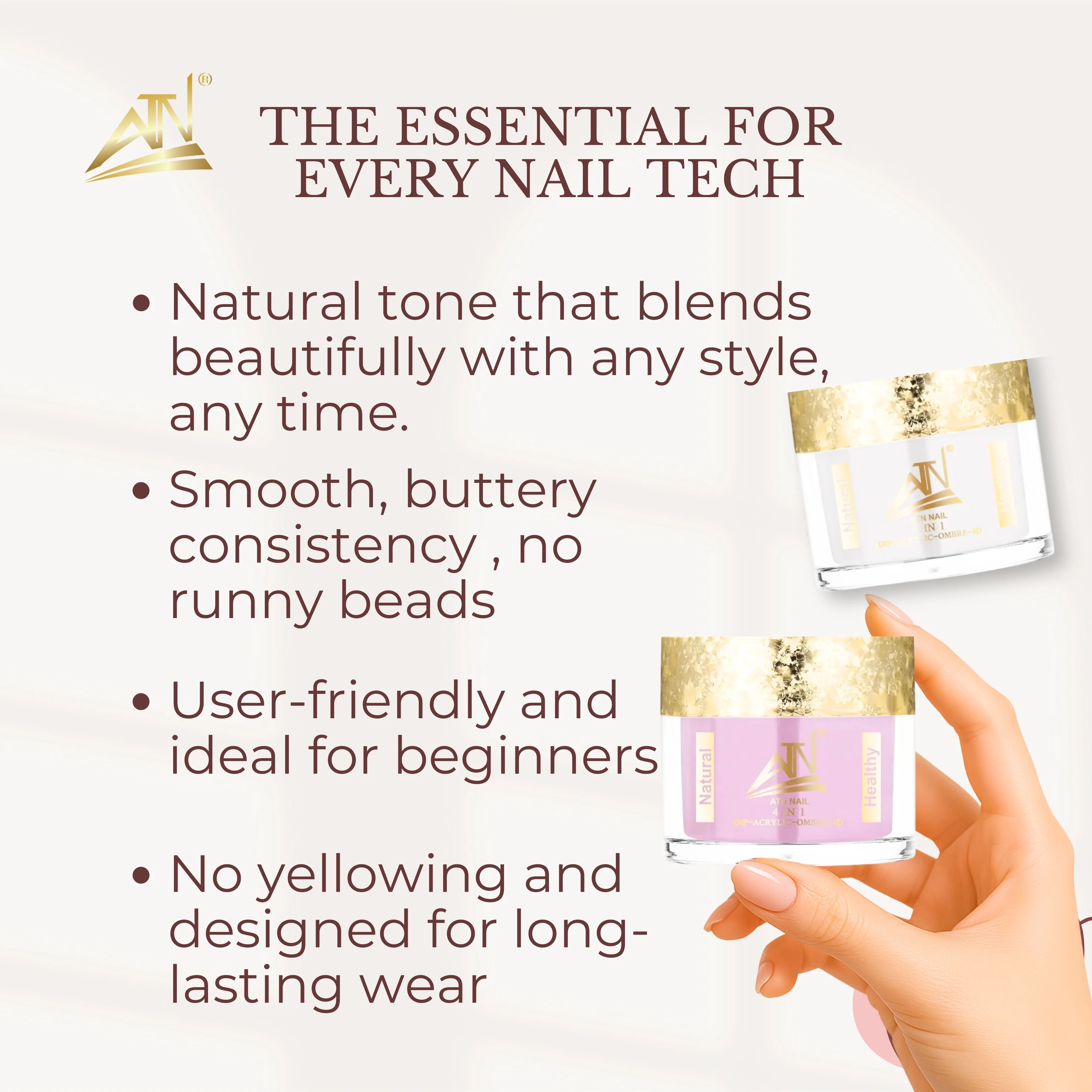 ATN Kit #1 - ATN Dipping Starter Kit- For Beginner & Professional Nail Techs - Image 3