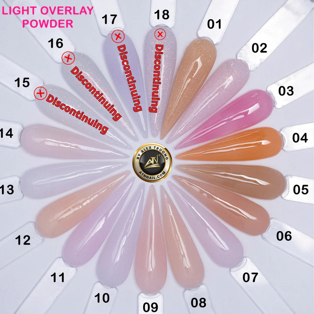 Light Overlay Acrylic Powder - Set OC 15 Colors - Image 77