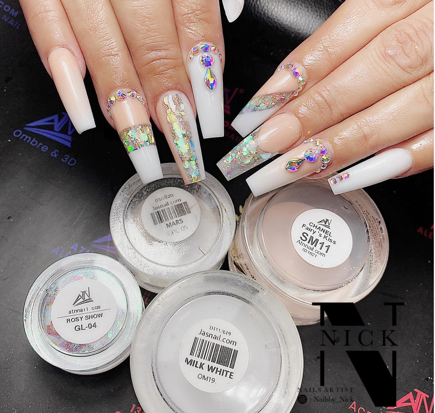 Milk White Acrylic Powder - Image 8