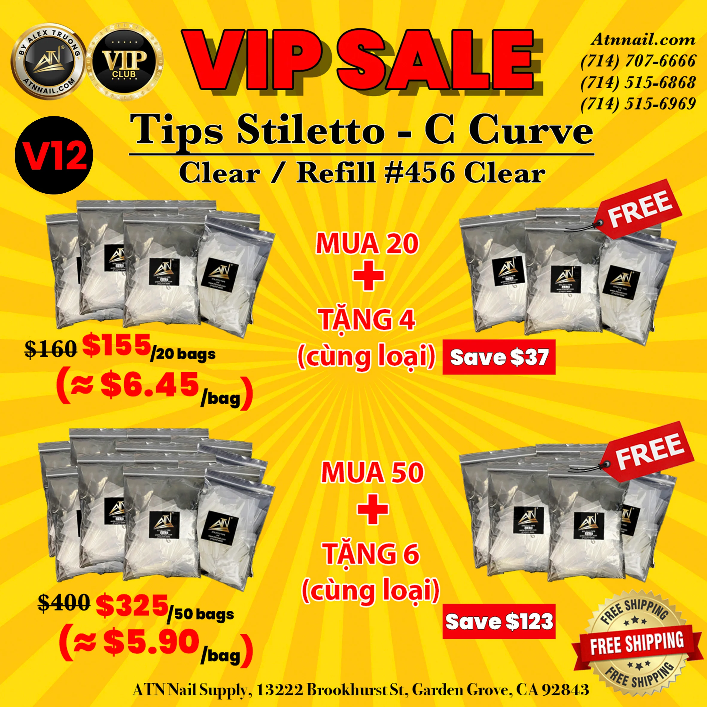 Stiletto Nail Tips (Sizes 0–9, 50pcs/Bag) - Image 2