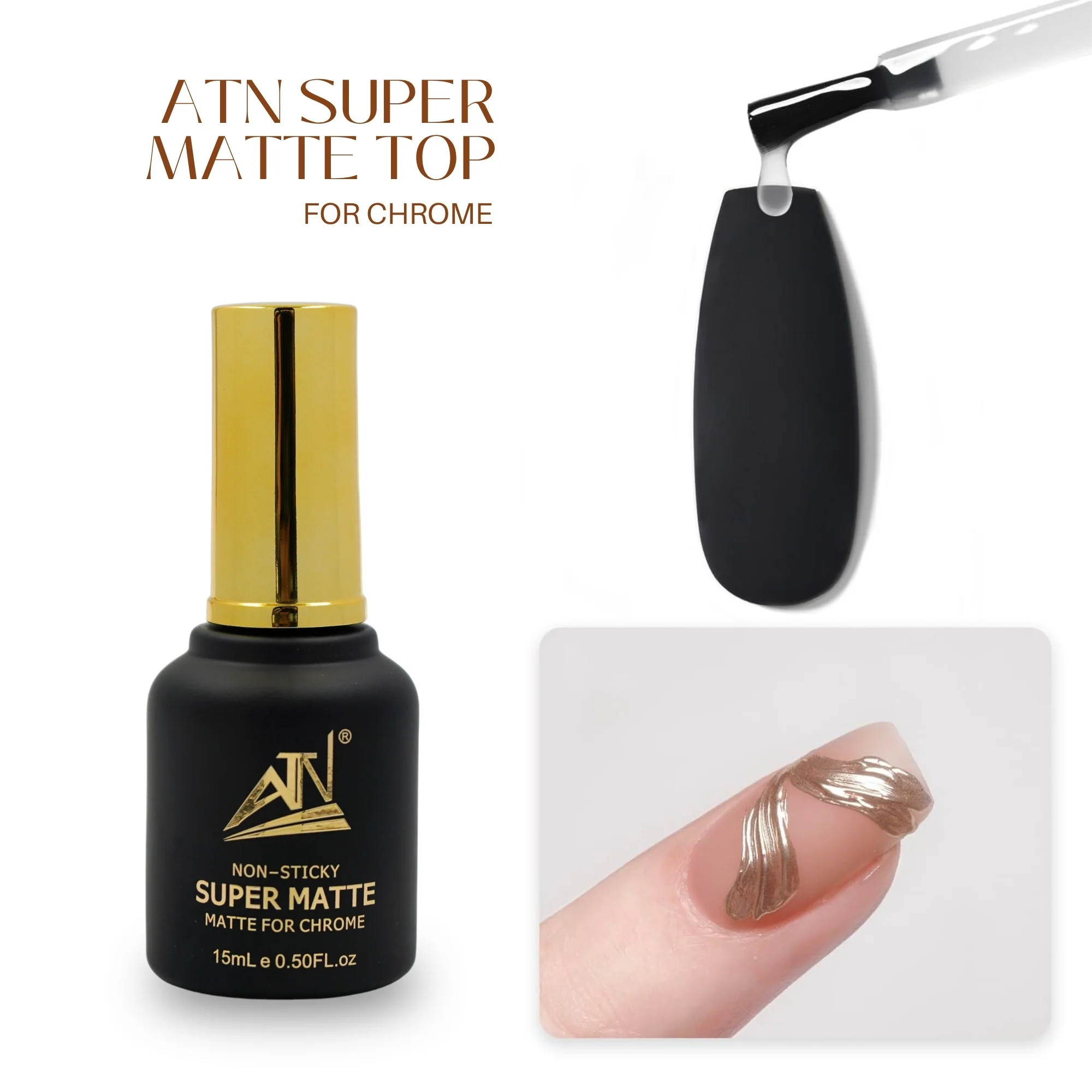 ATN Super Matte Top Coat 15ml - Image 2