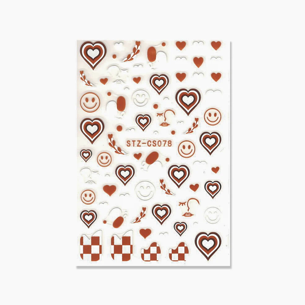 STICKER - CHECKERBOARD, HEART, SMILEY | 1 PCS - Image 2