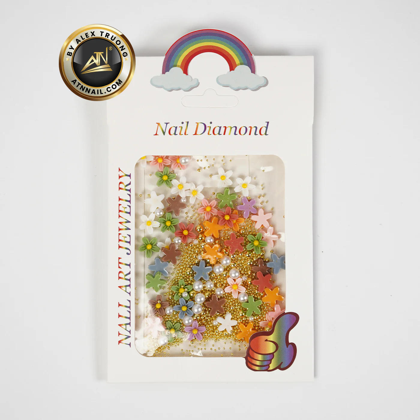 Nails Decoration - 5D Colorful Butterfly / Flower & Pearl - Image 7