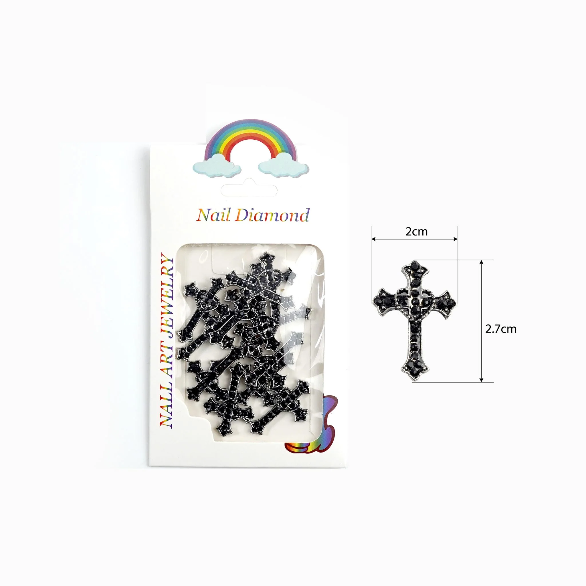NAIL DECORATION - CHARM - CROSS-HEART_ BIG BIG SIZE | BAG 12 PCS - Image 5