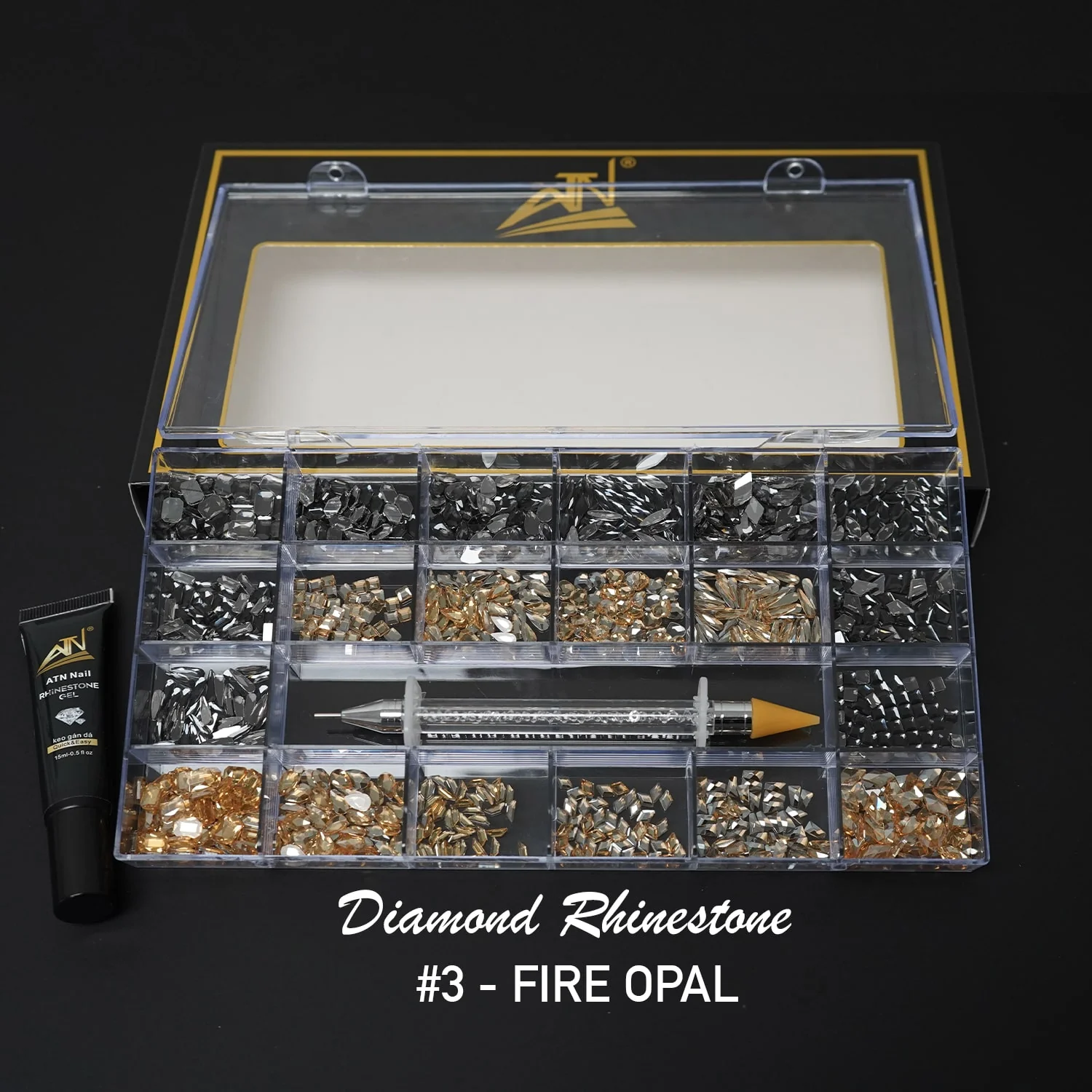 New Diamond box - Mixed Shapes Rhinestone | 20 Shapes/Pack - Image 14