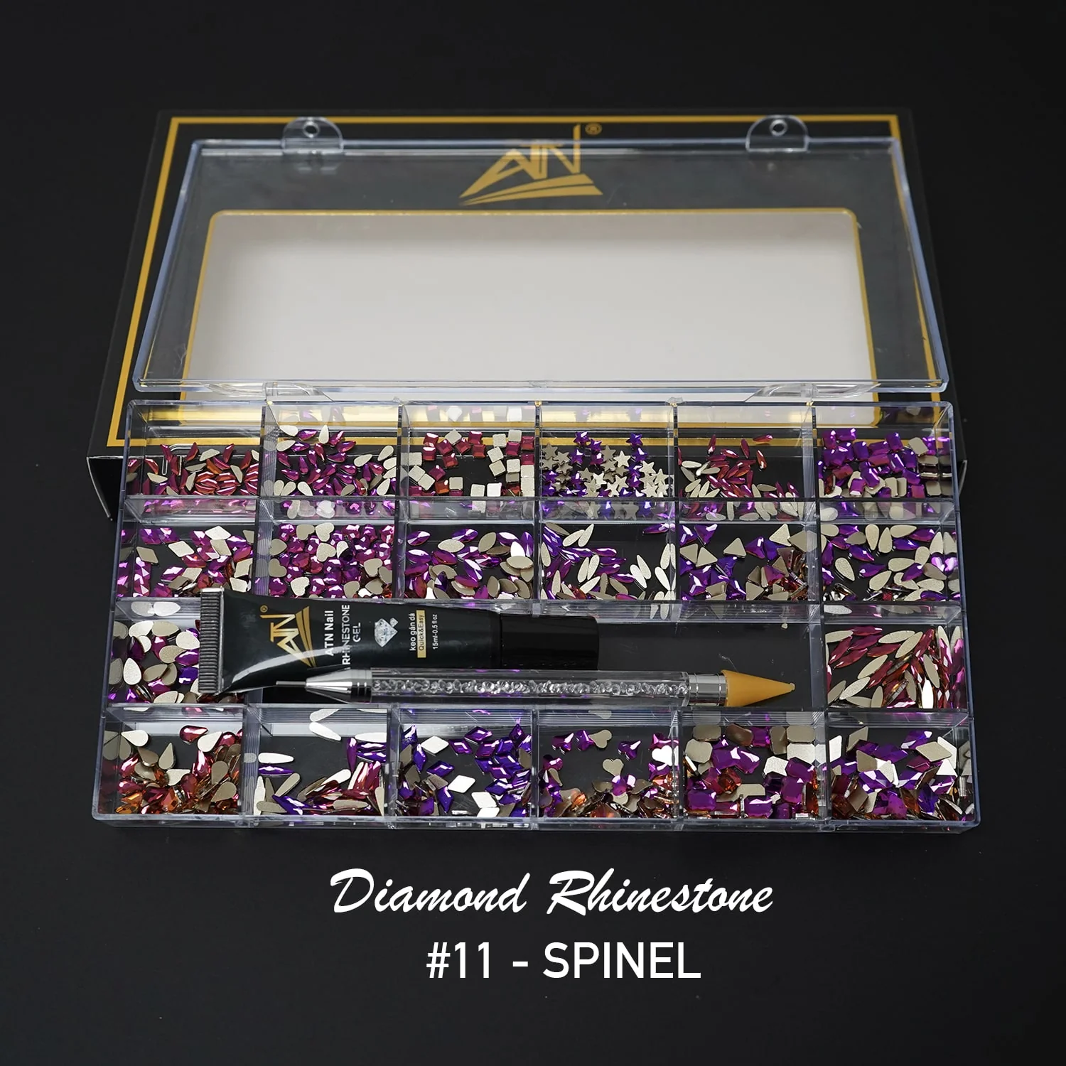 New Diamond box - Mixed Shapes Rhinestone | 20 Shapes/Pack - Image 19