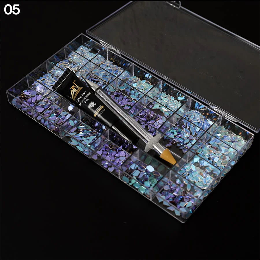 New Diamond box - Mixed Shapes Rhinestone | 20 Shapes/Pack - Image 4