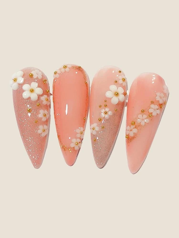 Flower Shaped Nail Art Decoration - Image 8