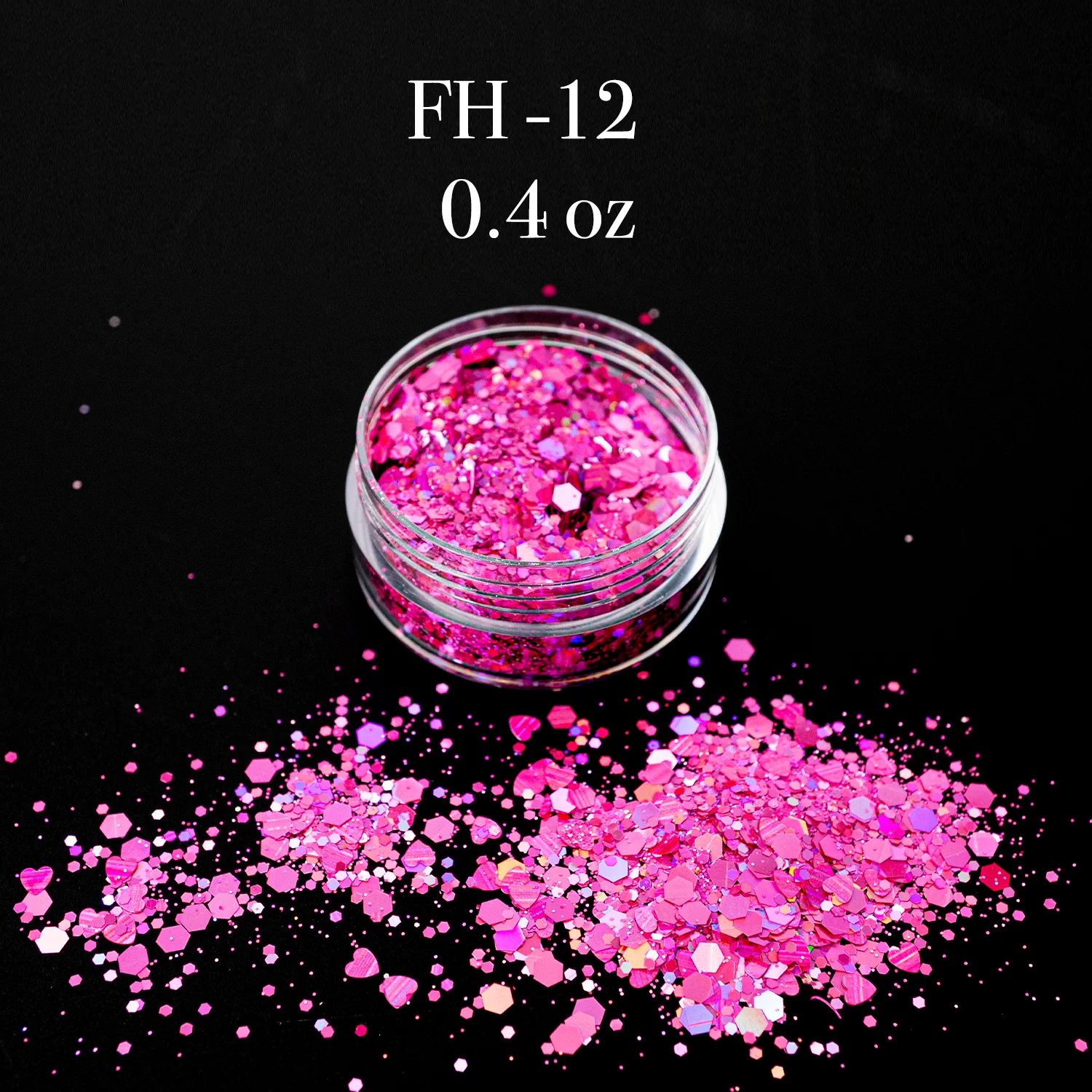 GLITTER - FANCY HEART | SET 12 JARS - Image 13