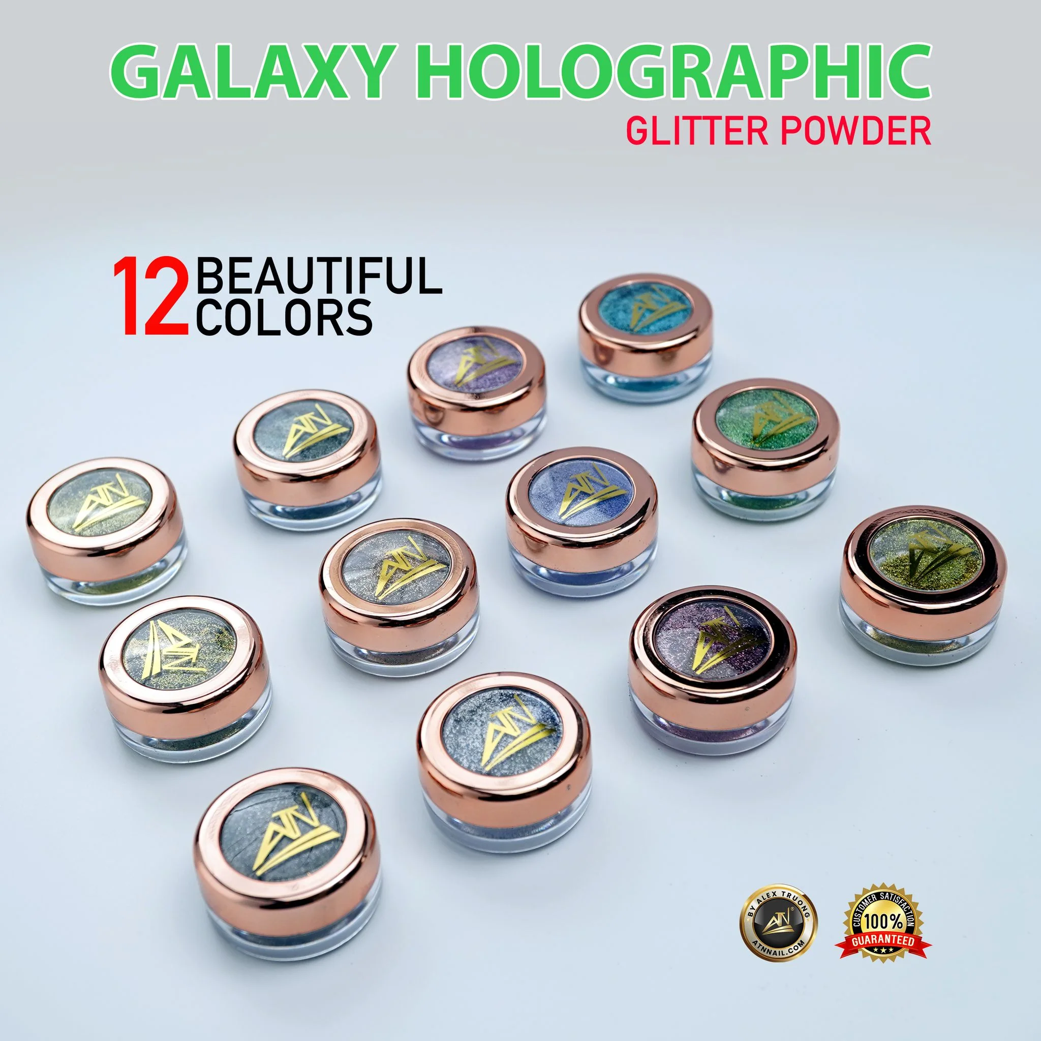 GLITTER - NEW ! ATN Galaxy Holographic Glitter | SET 12 COLORS - Image 4