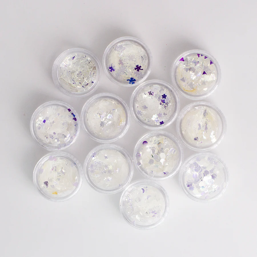 Glitter – Set 12 Holographic Mixed Shapes