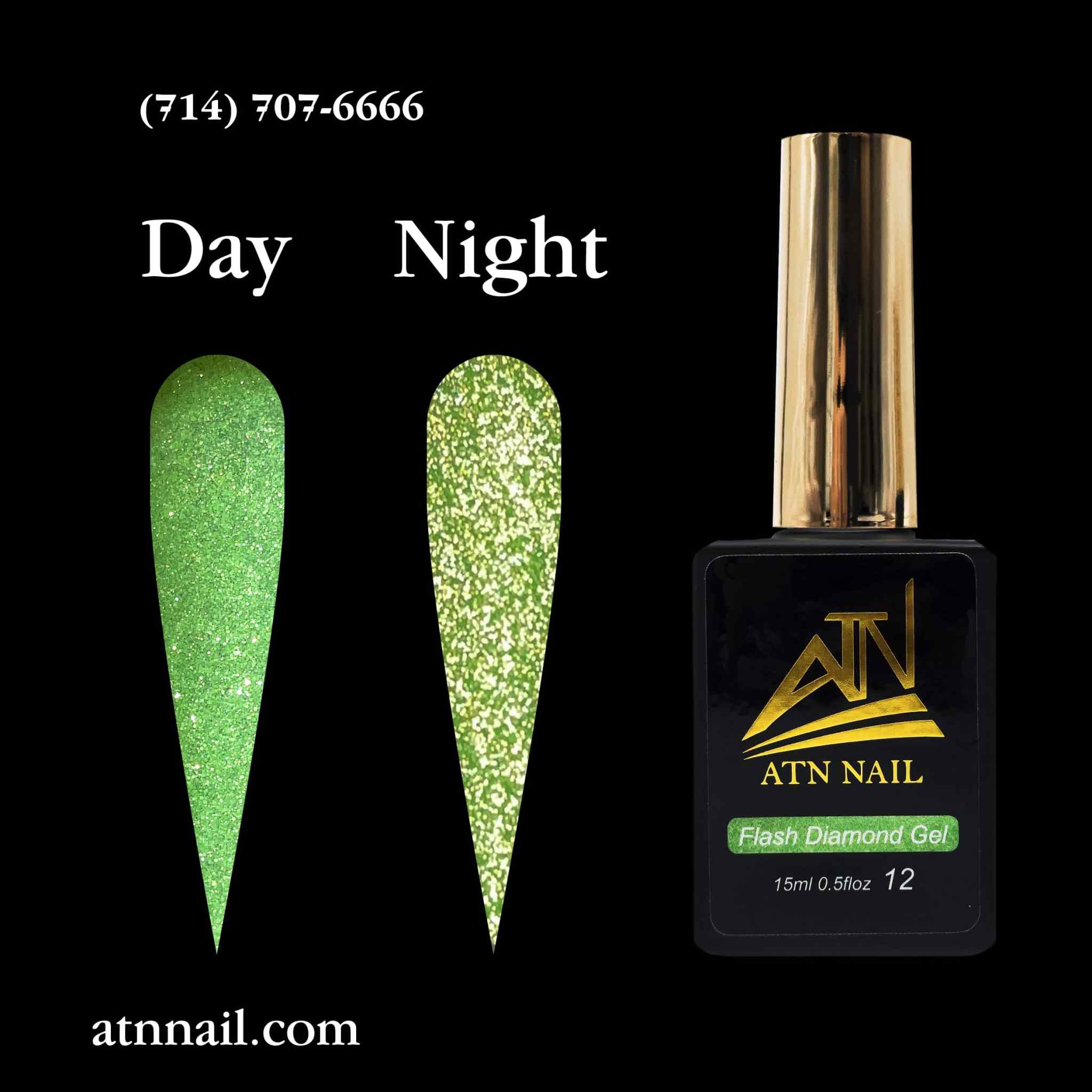 ATN Flash Diamond Glitter Gel - Set 18 Colors - Image 18