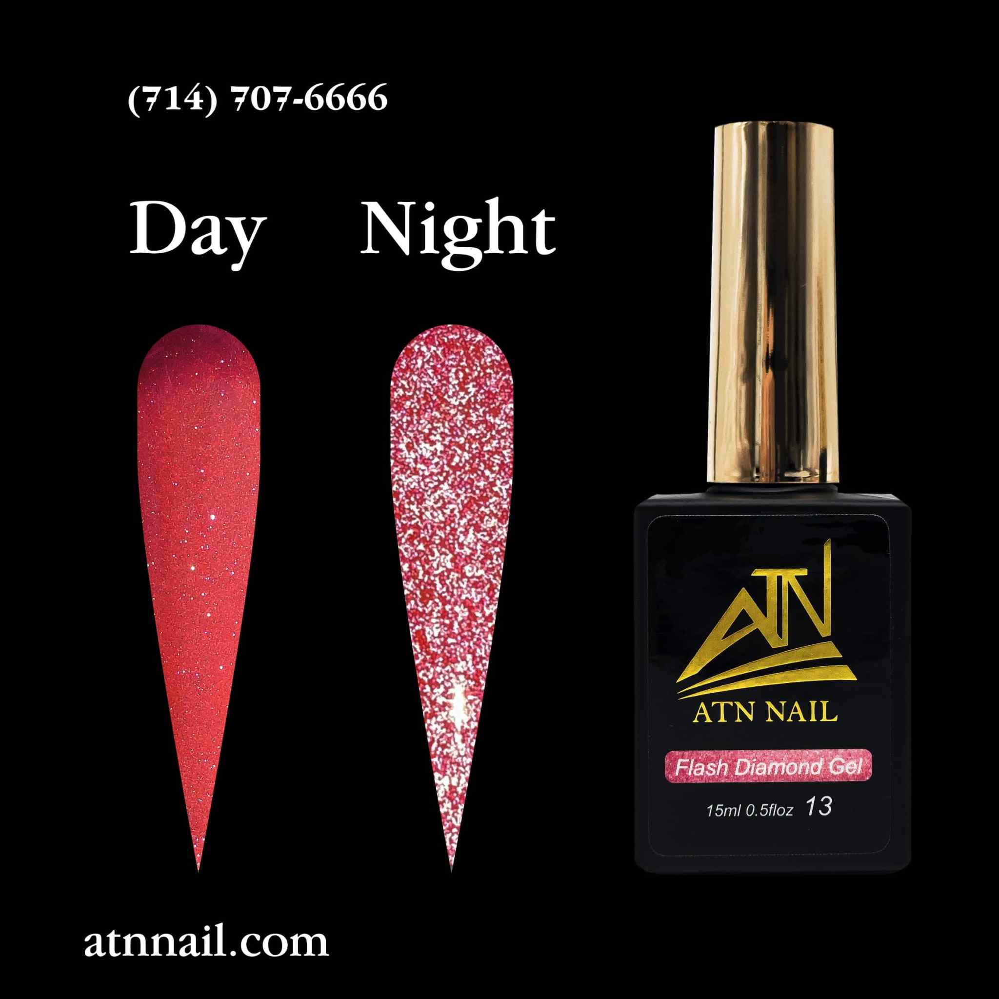ATN Flash Diamond Glitter Gel - Set 18 Colors - Image 19