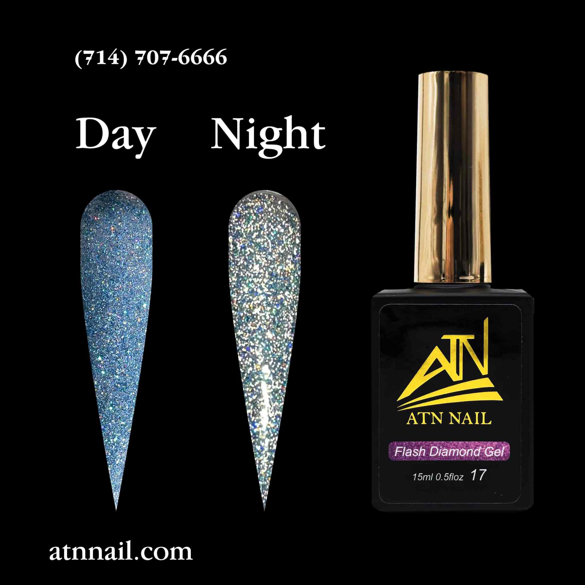 ATN Flash Diamond Glitter Gel - Set 18 Colors - Image 23
