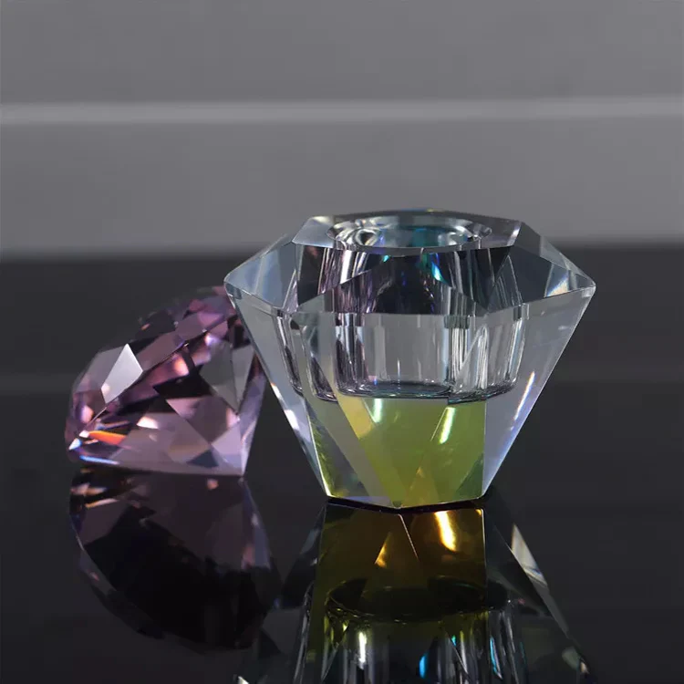 CRYSTAL LIQUID JAR - DIAMOND LID | 2 Colors - Image 2