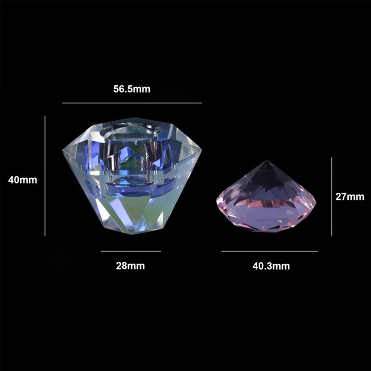 CRYSTAL LIQUID JAR - DIAMOND LID | 2 Colors - Image 4