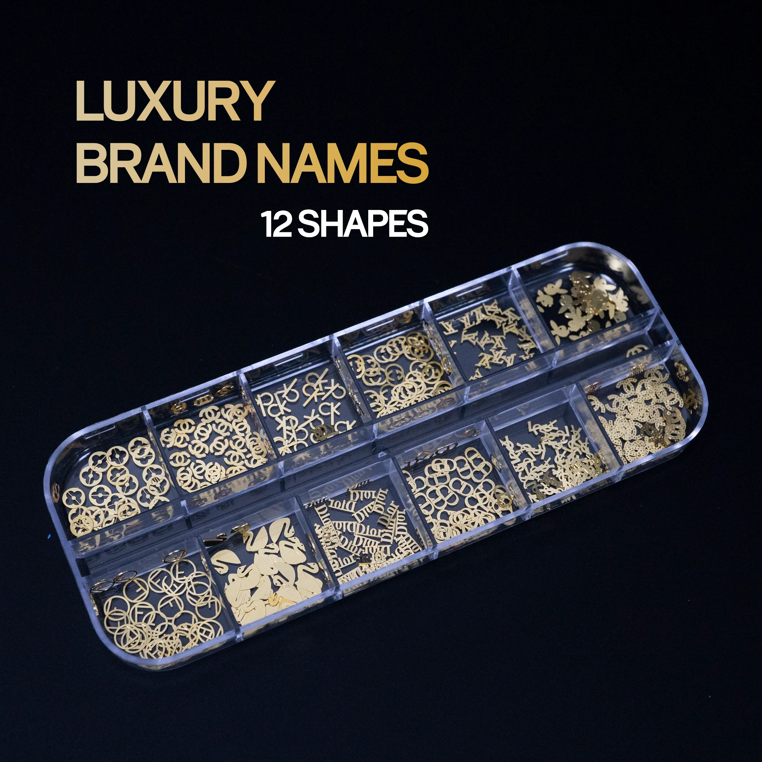 SEQUINS - LUXURY BRAND NAME_Chanel, LV, Playboy, Swarovski, Playboy, CK, Dior