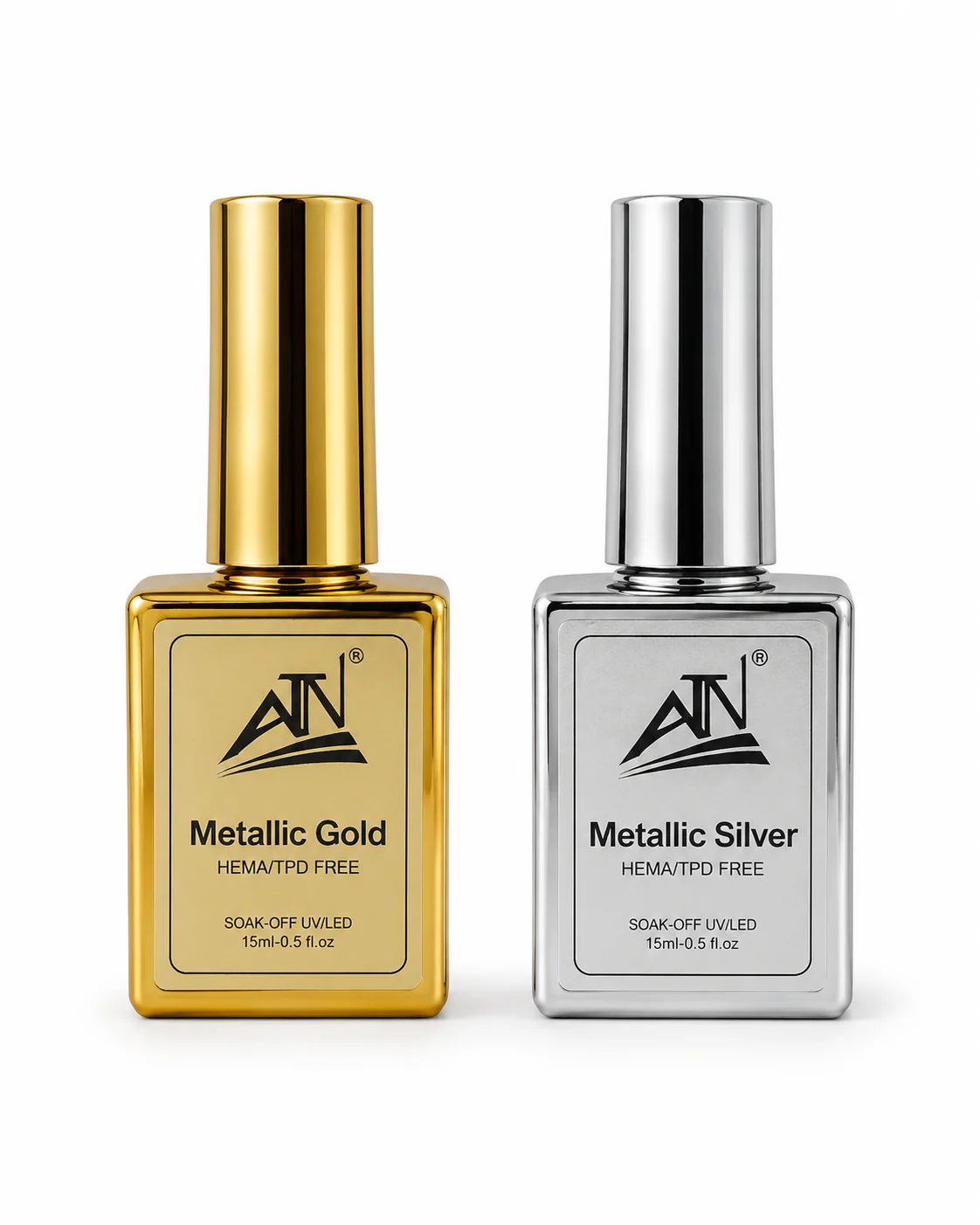 ATN Metallic Gold & Silver Gel Polish - Image 4