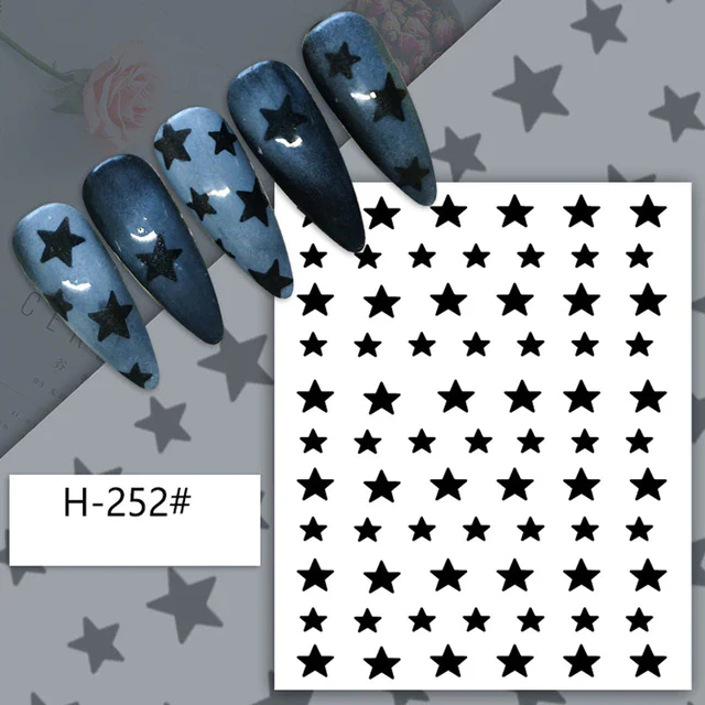 STICKER - Nail Art Airbrush Stencils - Set B | 4 pcs - Image 4