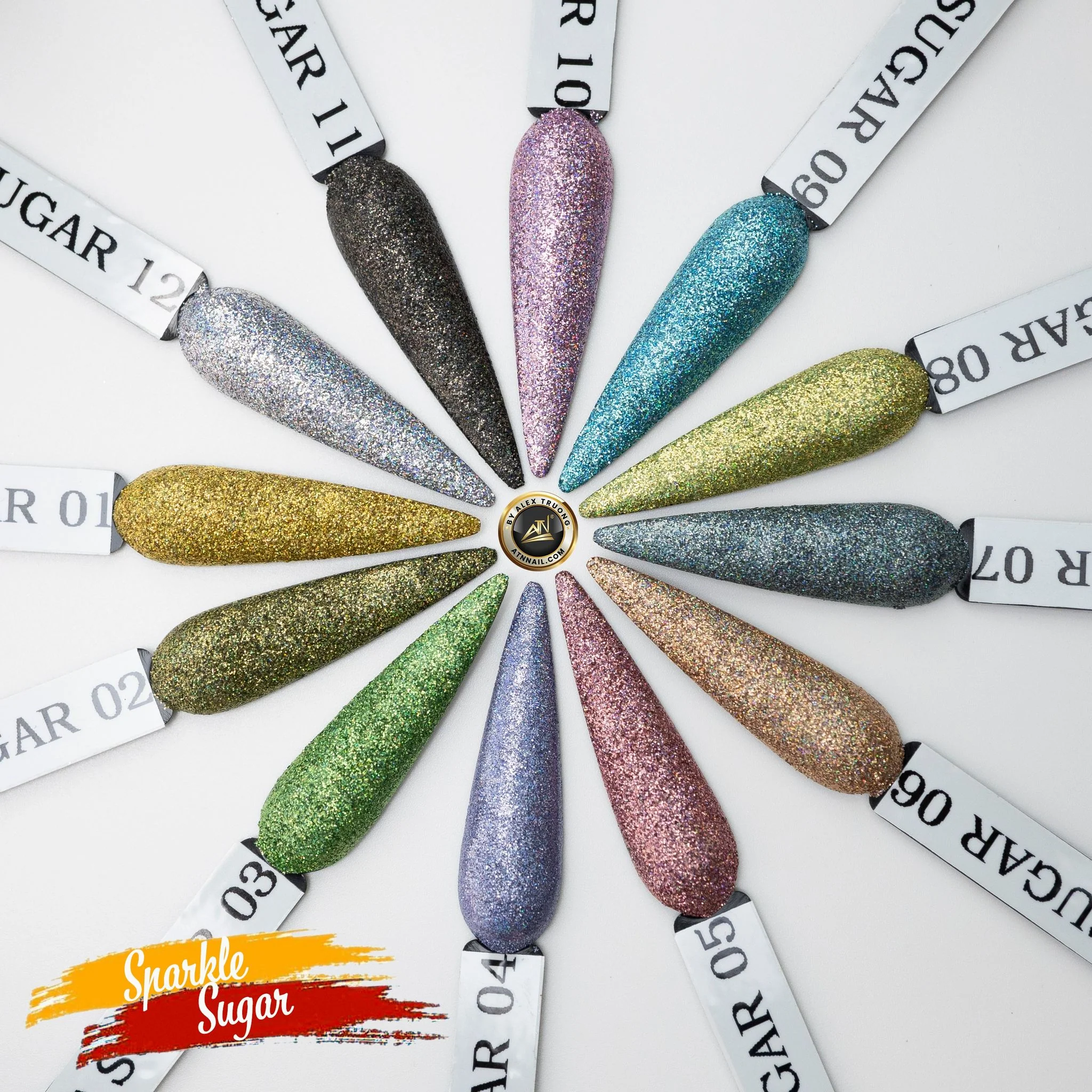 GLITTER - SPARKLE SUGAR SET 12 COLORS - Image 3