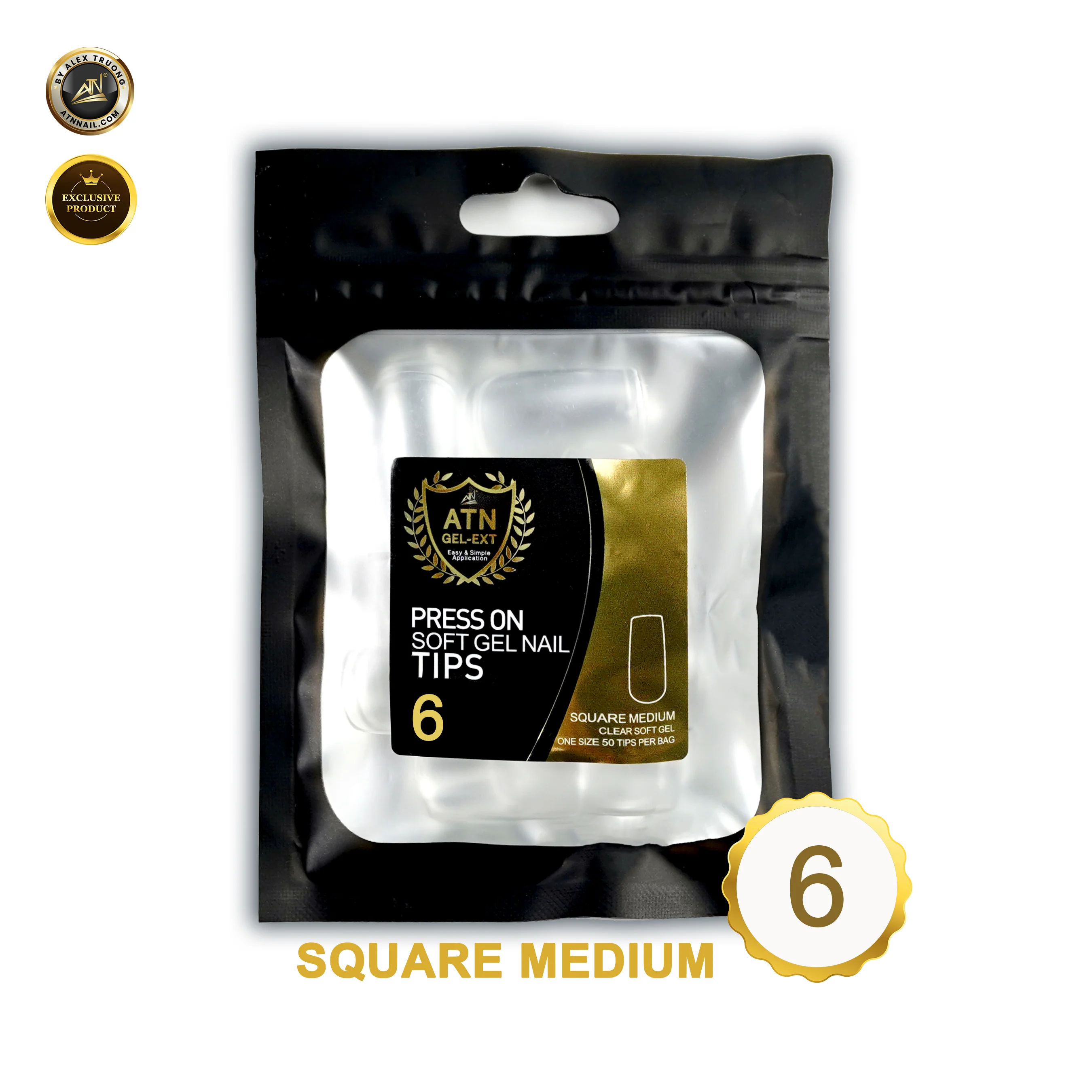Gel X Tips - Square Medium | Bag 50pcs - Image 7