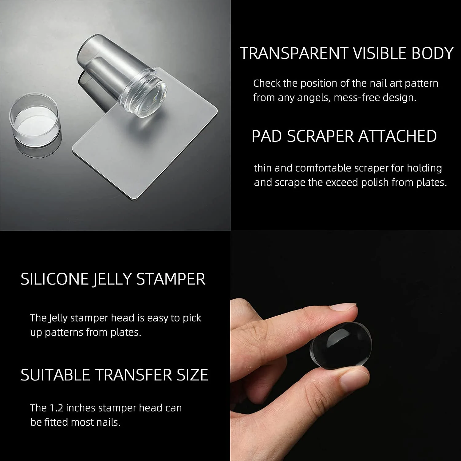 CLEAR SILICONE NAIL STAMPER - Image 2