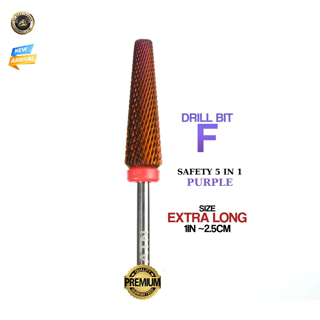 Drill Bit - Extra Long Safety 5 in 1 - Set 5pcs (Purple) - Image 2