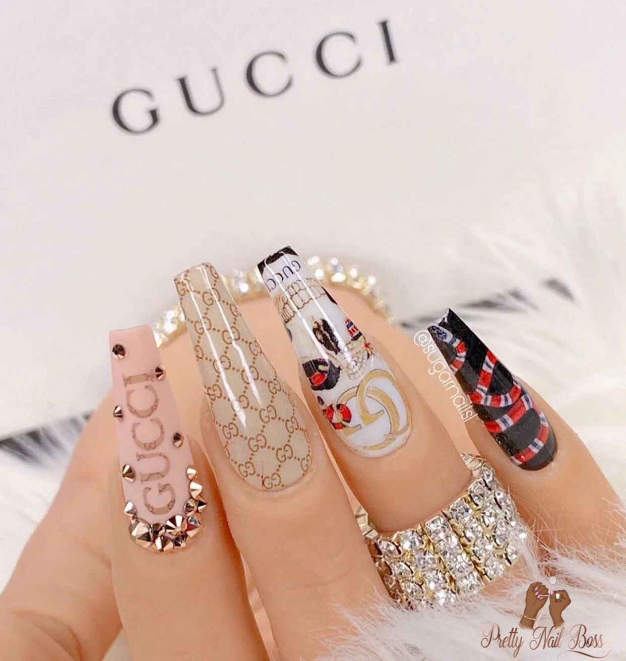 STICKER - BRAND D&G, LV, FENDI HOLOGRAPHIC | SET 5 PCS - Image 2
