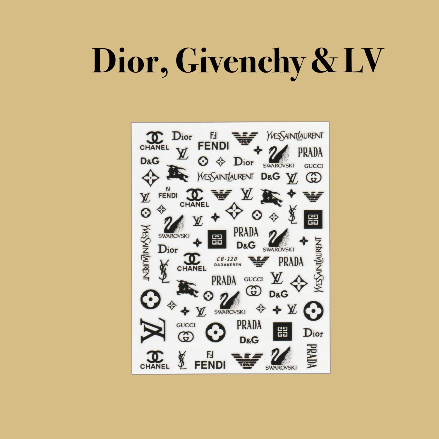 STICKER - DIOR, GIVENCHY & LV | SET 6 PCS - Image 2
