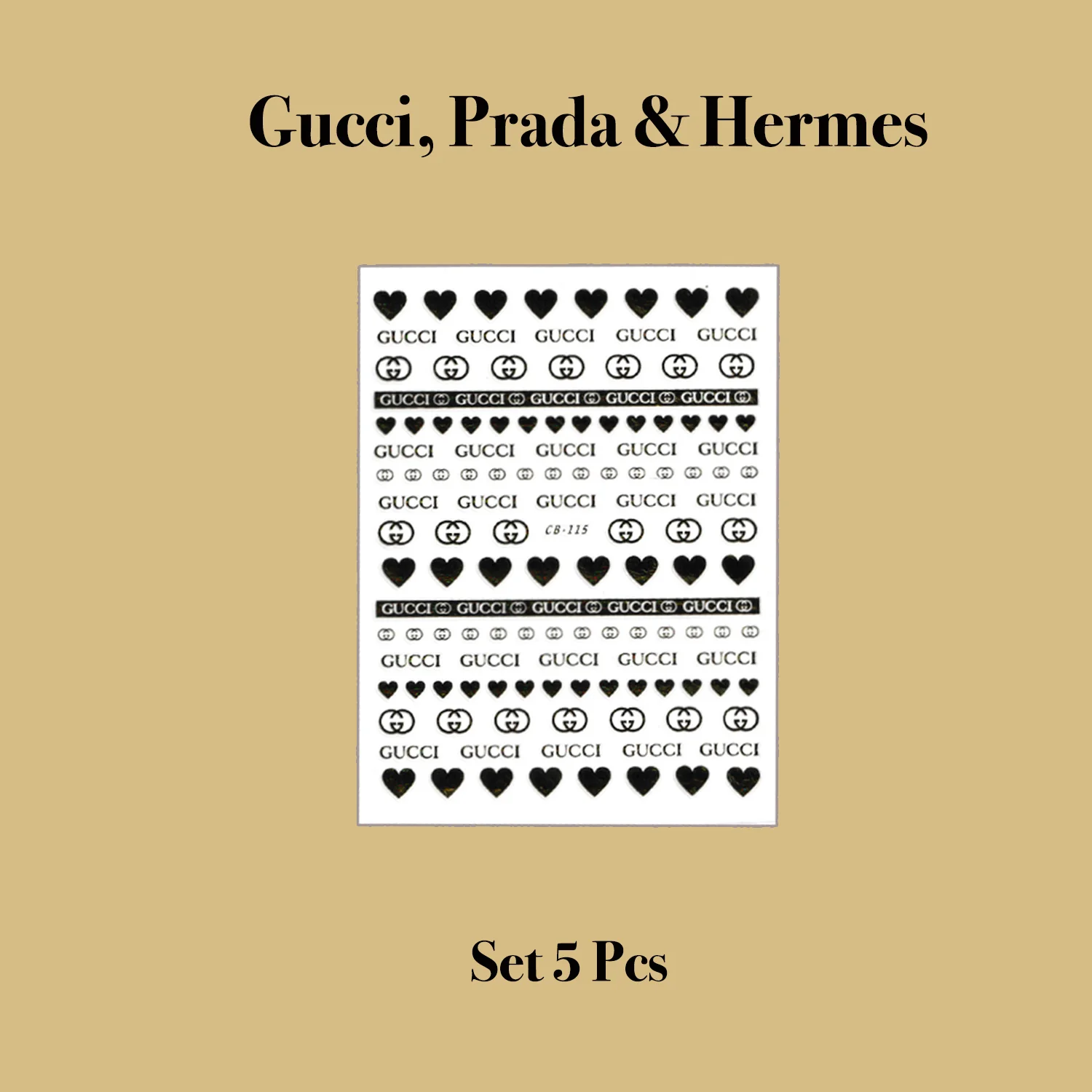STICKER - PRADA, GUCCI & HERMES | SET 7 PCS - Image 3