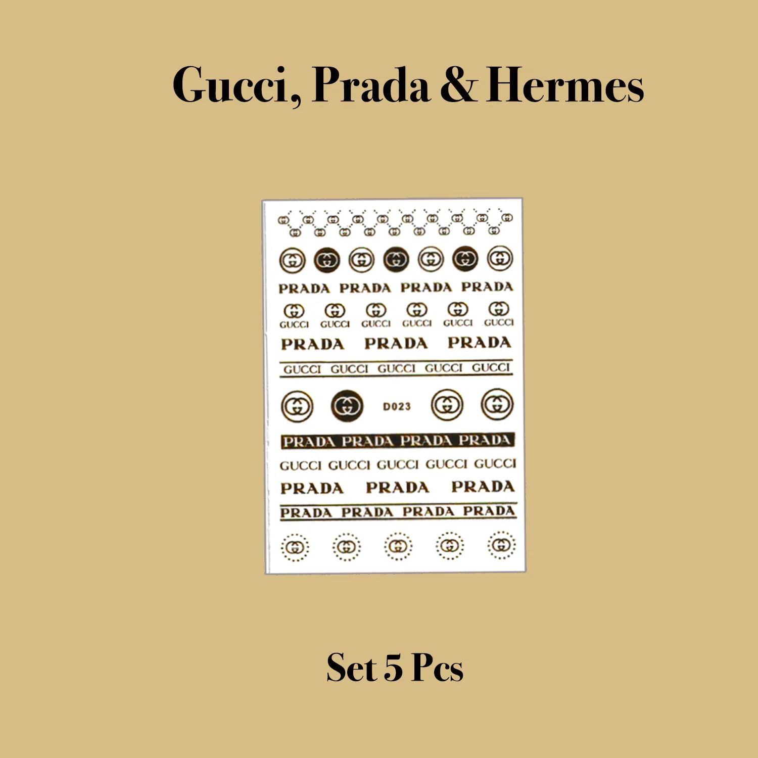 STICKER - PRADA, GUCCI & HERMES | SET 7 PCS - Image 4