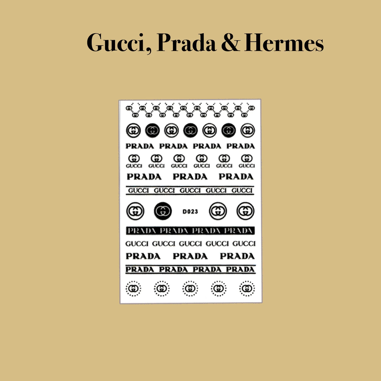 STICKER - PRADA, GUCCI & HERMES | SET 7 PCS - Image 5