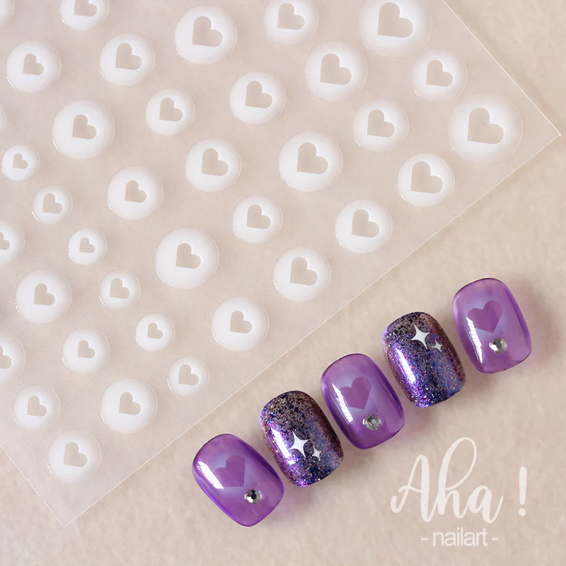 STICKER - White Smudge Translucent Gradient Nail Stickers | SET 3 PCS - Image 2